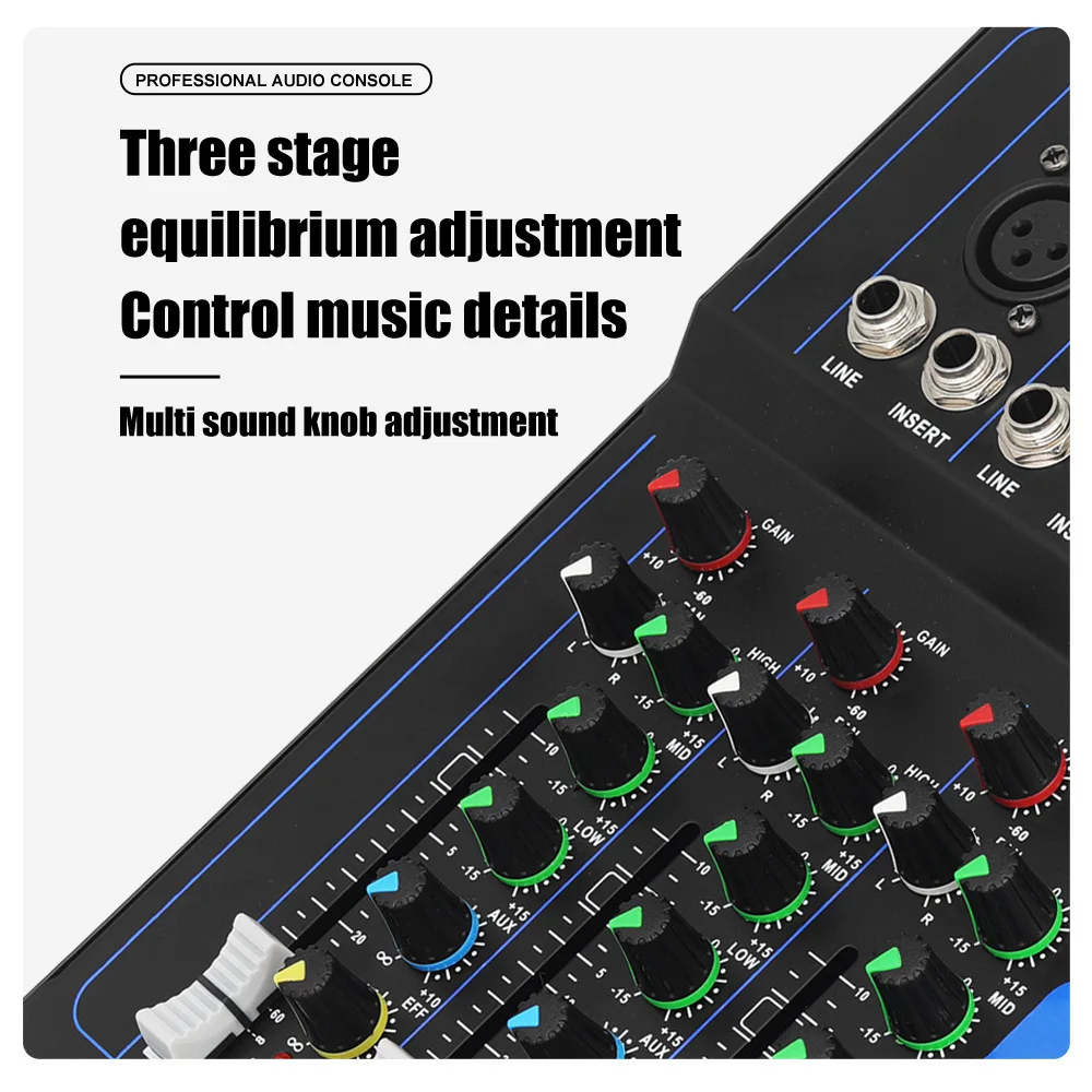 Cross-border 4-6-channel Professional Small-sized Mixing Console Echo Effect Microphones Singing Stage Performances Conferences - view 4
