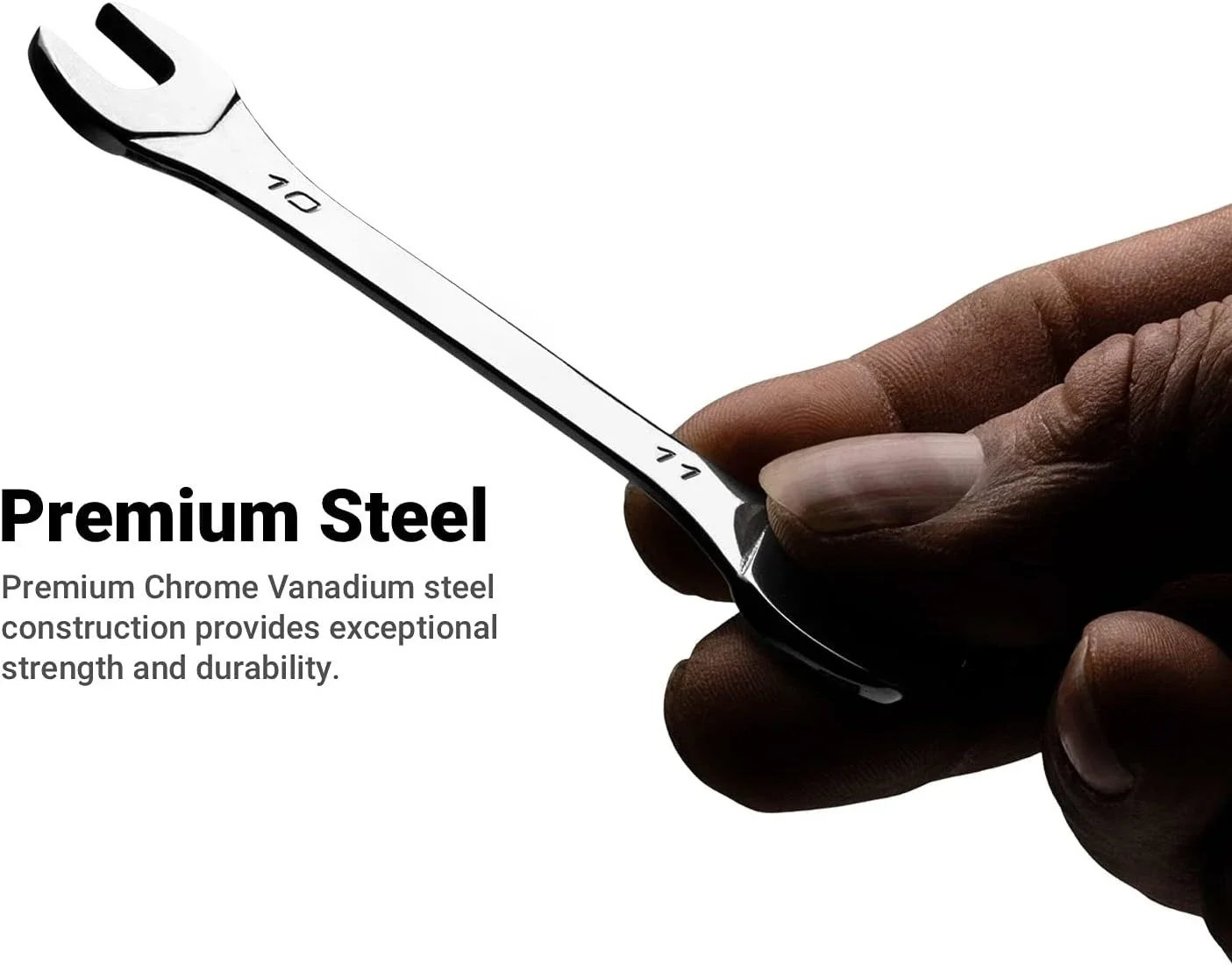 مجموعة مفاتيح ربط صغيرة رفيعة مع صينية ميكانيكي، متري وSAE، 3.2-13 مم و3/16-9/16 بوصة، 11 قطعة #4