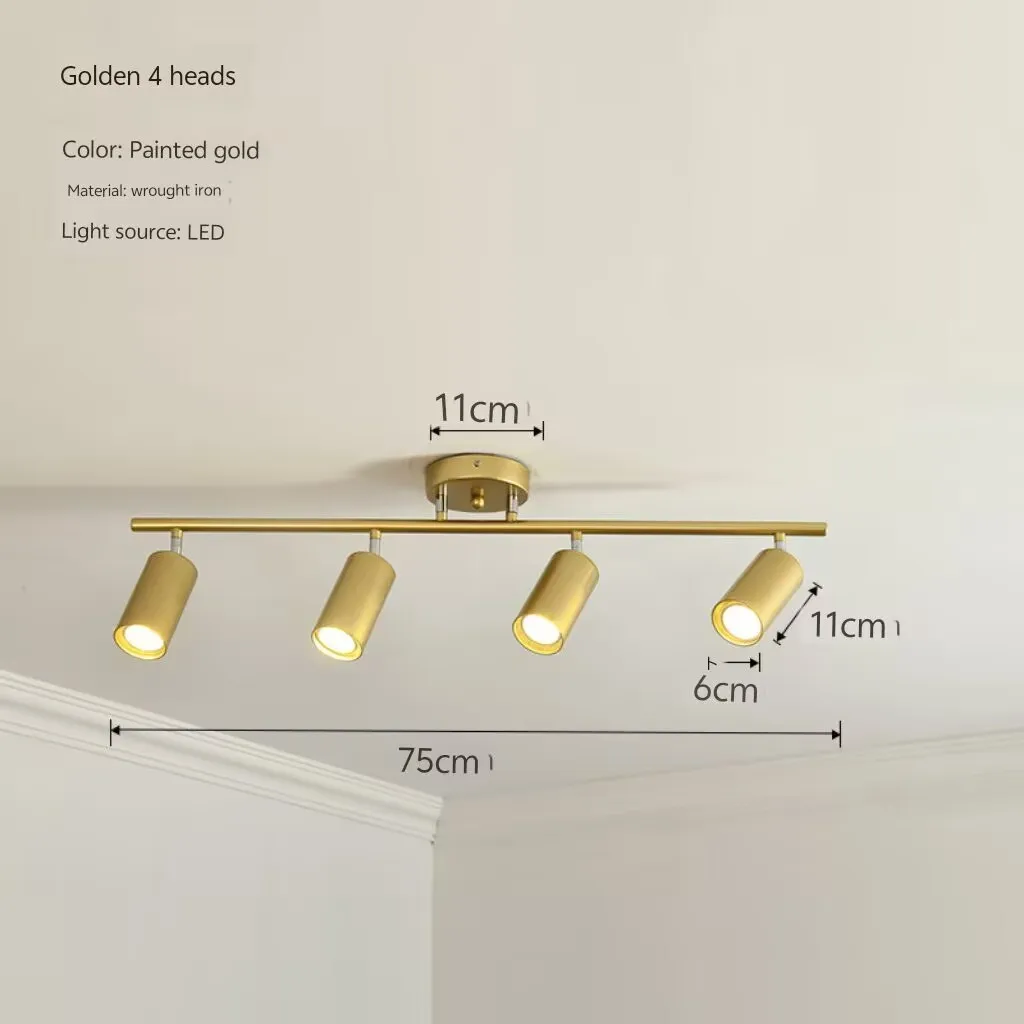 Exposed track ceiling lamp, Nordic post modern spotlight, luxurious living room and bedroom background wall ceiling track lamp