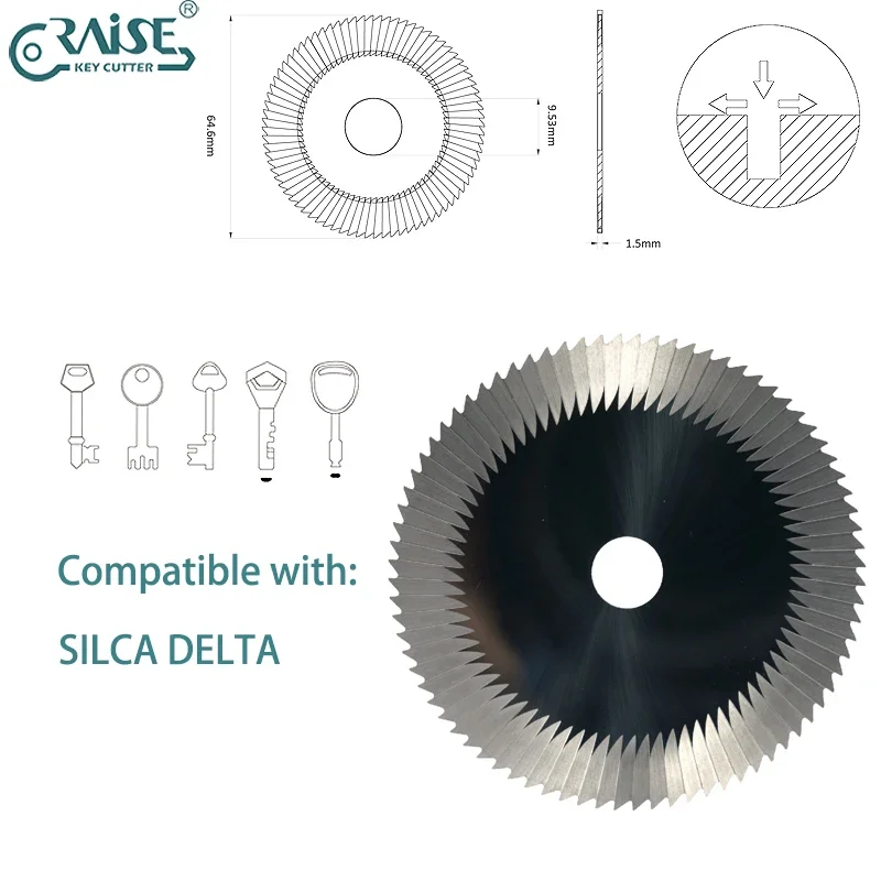 Milling Cutter SG19 in Carbide Compatible with SILCA DELTA Key Cutting Machine Locksmith Tools