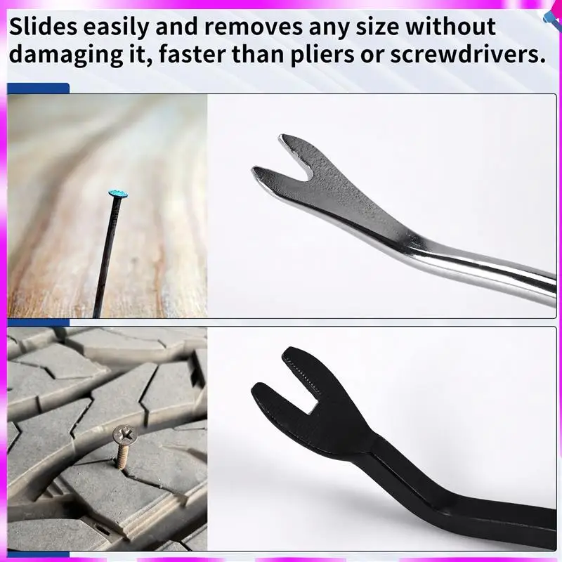

N96R Upholstery Staple Nail Remover Tool, 2 Pcs Steel Nail Puller Remover Tool For Remove Staple In Furniture Wooden Case