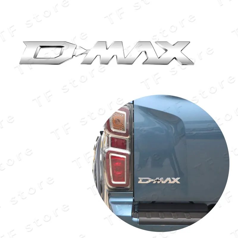 3D ABS Plastic Car Styling DMAX D-MAX Letter Logo Badge Sticker Car Body Trunk Fender Emblem Decal Auto Accessories