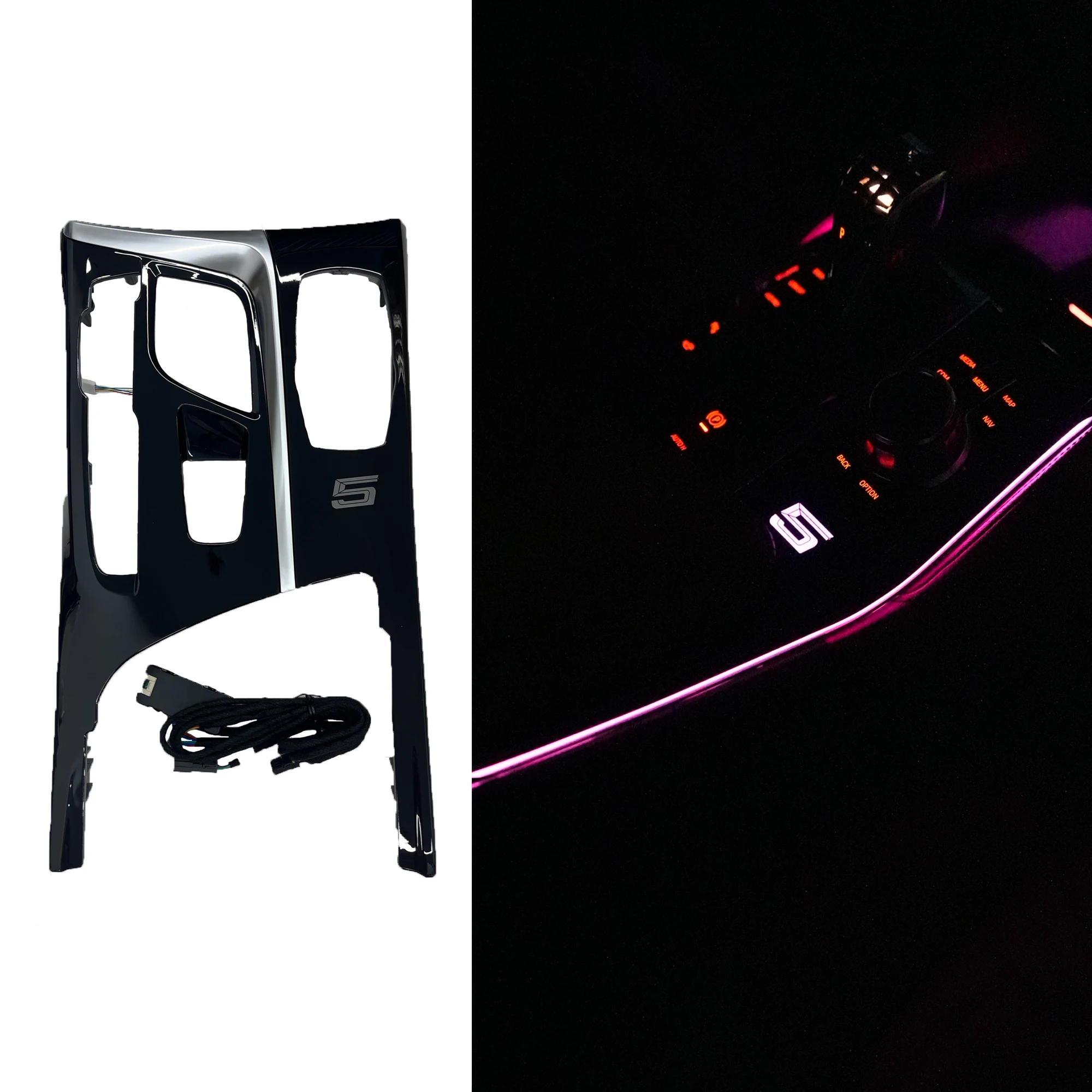 11 Colors LED Center Console Saddle atmosphere Light For BMW 5 series G30 G38 6GT G32 Decorative Strip Interior Accessories