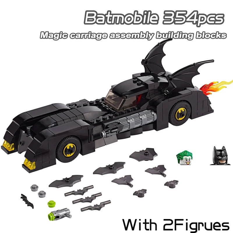 Super Heroes Series Batmobile Building Blocks 1989 Classic Bat Chariot Car Model Bricks Toys For Children Boys Christmas Gifts