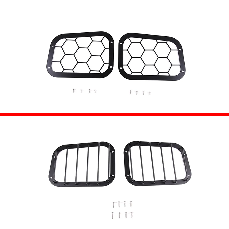 Car Styling Stainless Black Exterior Details for Hummer H2 2003-2007 Car Rear Bumper Fog Light Lamp Trim Cover Auto Accessories