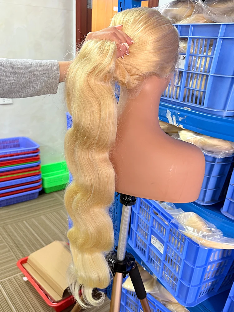 

Парик 360 Lace Wig, 30-40 дюймов, блонд 613, 100% натуральные волосы, HD кружевной фронтальный парик 13x6, бразильская волна, парик из натуральных волос с кружевным фронтом 13x4