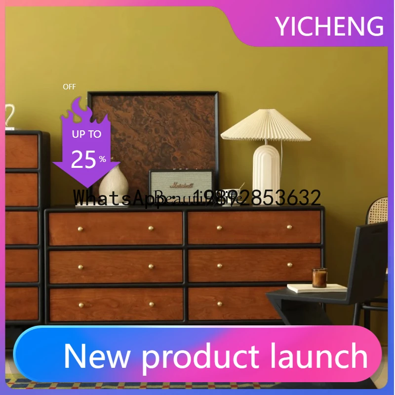 

QQ 05-*French light luxury solid wood chest retro simple storage storage Nordic medieval dining side cabinet