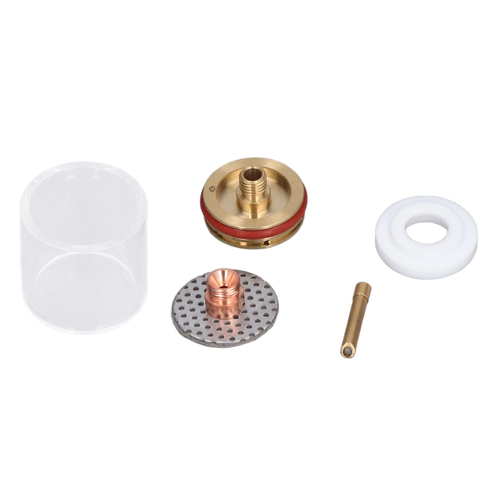 5Pcs/Set TIG Welding Torch Cup Brass Glass Cups Collet Nozzle Kit for WP‑20/25 Argon Welding Gun