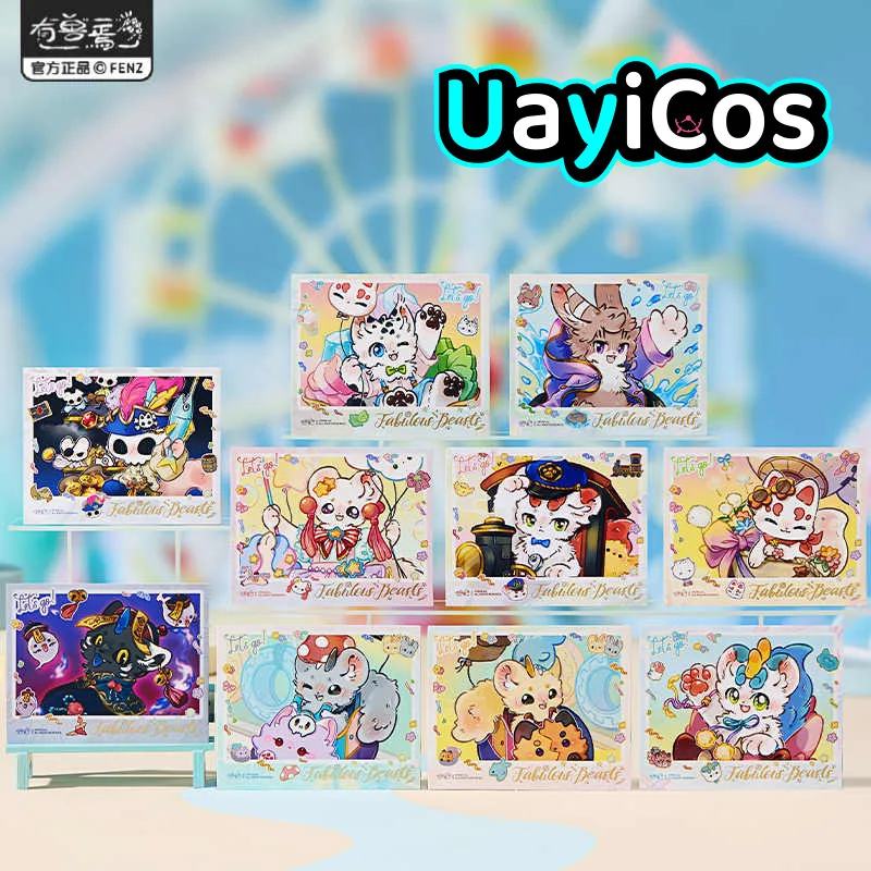 

Official Original Fabulous Beasts Cartoon Collection Photo Card Animal Ornament Doll Accessories Anime Figure Game Toy Kids G