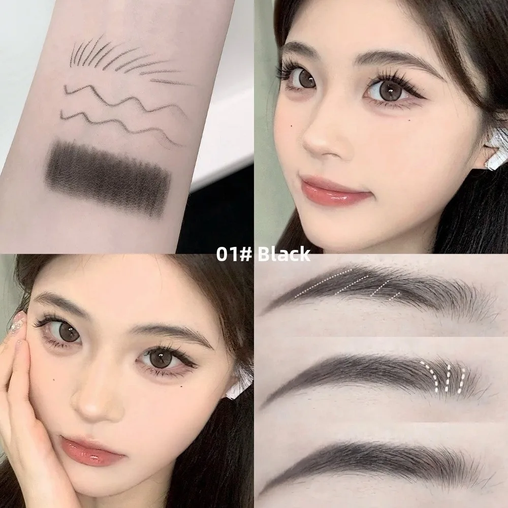 Natural Shade Dual-Ended Eyebrow Pencil Long-Lasting Retractable Eyebrow Makeup Pencil 6 Colors Available with Brush