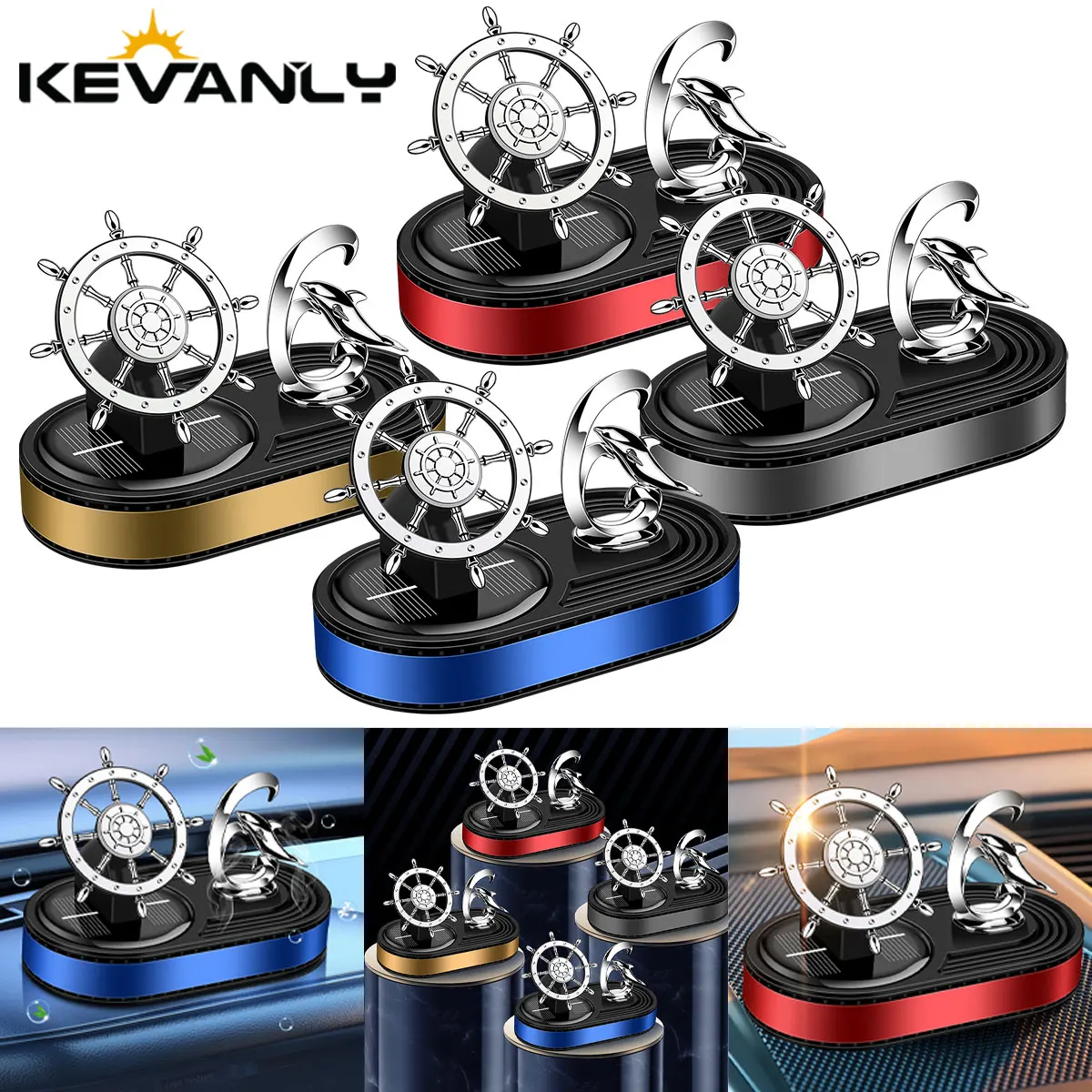 

Car Interior Fragrance Helmsman model Ship Anchor Dolphin Style Perfume Decorations Car Freshener Long term fragrance holding