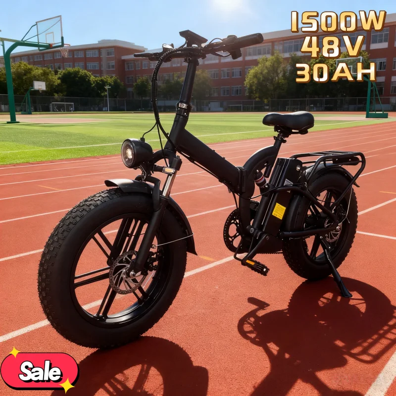 

Fashionable electric bicycle, 48V30AH, worry-free battery life, 1500W motor with strong power, saving time when traveling around
