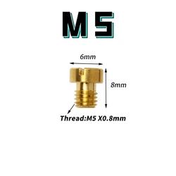 Pack Of 16pcs Carburetor Main Jet M5 For PWK Keihin-OKO CVK Motorcycle Carburetor Injector Nozzle