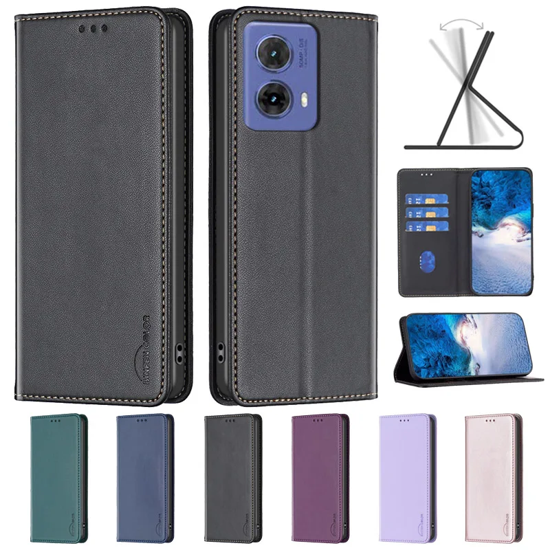 For Motorola Moto G85 Case Magnetic Flip Phone Case on For Funda Motorola G85 MotoG85 G 85 XT2427-3 Leather Card Cover Coque