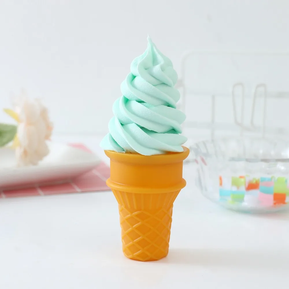 

Crispy Simulation Ice Cream Realistic Fake Food Ice Cream Model PVC Material Colorful Artificial Food Model Photography Props