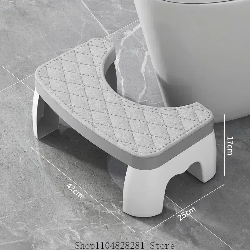 Anti-Slip Toilet Stool Squatting Foot Stool, Non-Skid Step Stool for Adults Kids Elderly Pregnancy, Bathroom Squat Potty Stool