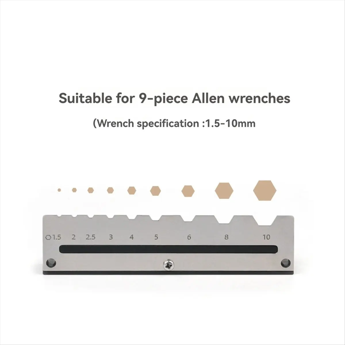 Reliable- Hexagonal Wrench Storage Rack Holder Wall Mount Metal Perforated Plate Tool Storage Rack for Woodworking Tool