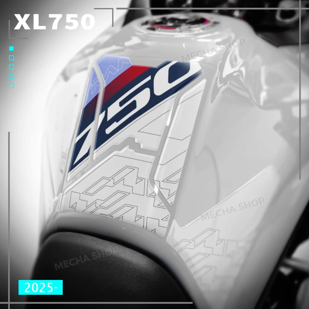For XL750L Transalp XL 750 2025 3D Gel Stickers Tank Pad Protection Motorcycle Accessories