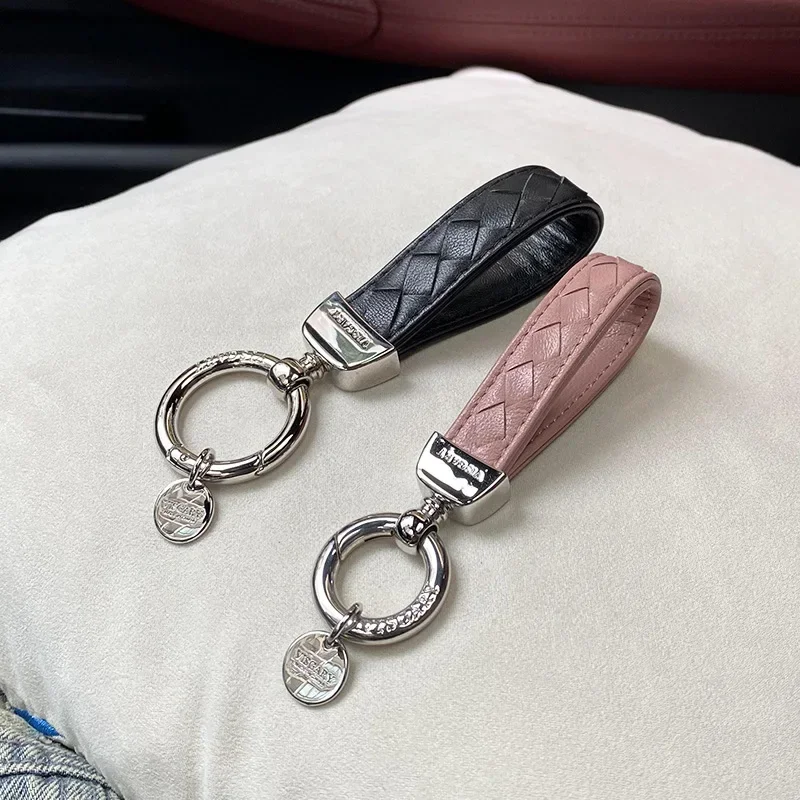 13.5cm 18mm/11.5cm 16mm Car Keychain Sheepskin Woven Key Pendant Fashionable Hanging Decoration Exquisite Keychain Keychain Ring