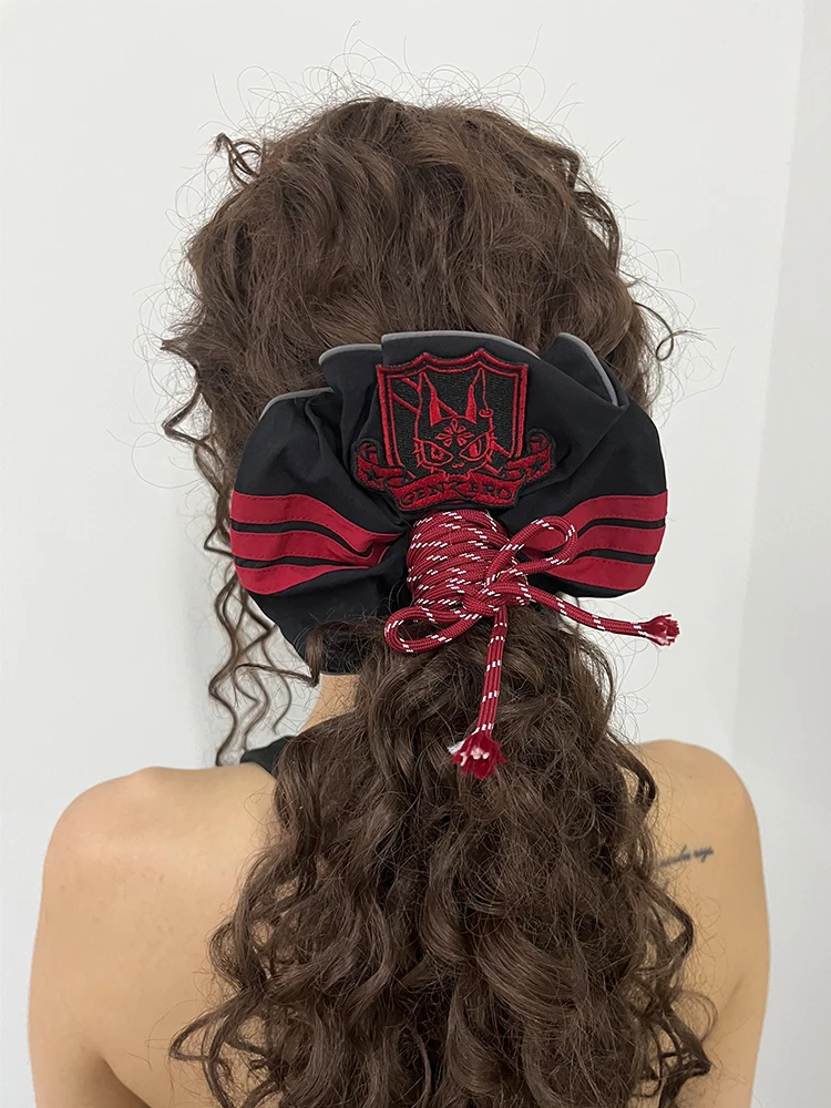 genzero-embroidered-american-retro-bae-large-bow-hair-tie-headwear-hair-rope-faionable-accory-for-women-and-girls