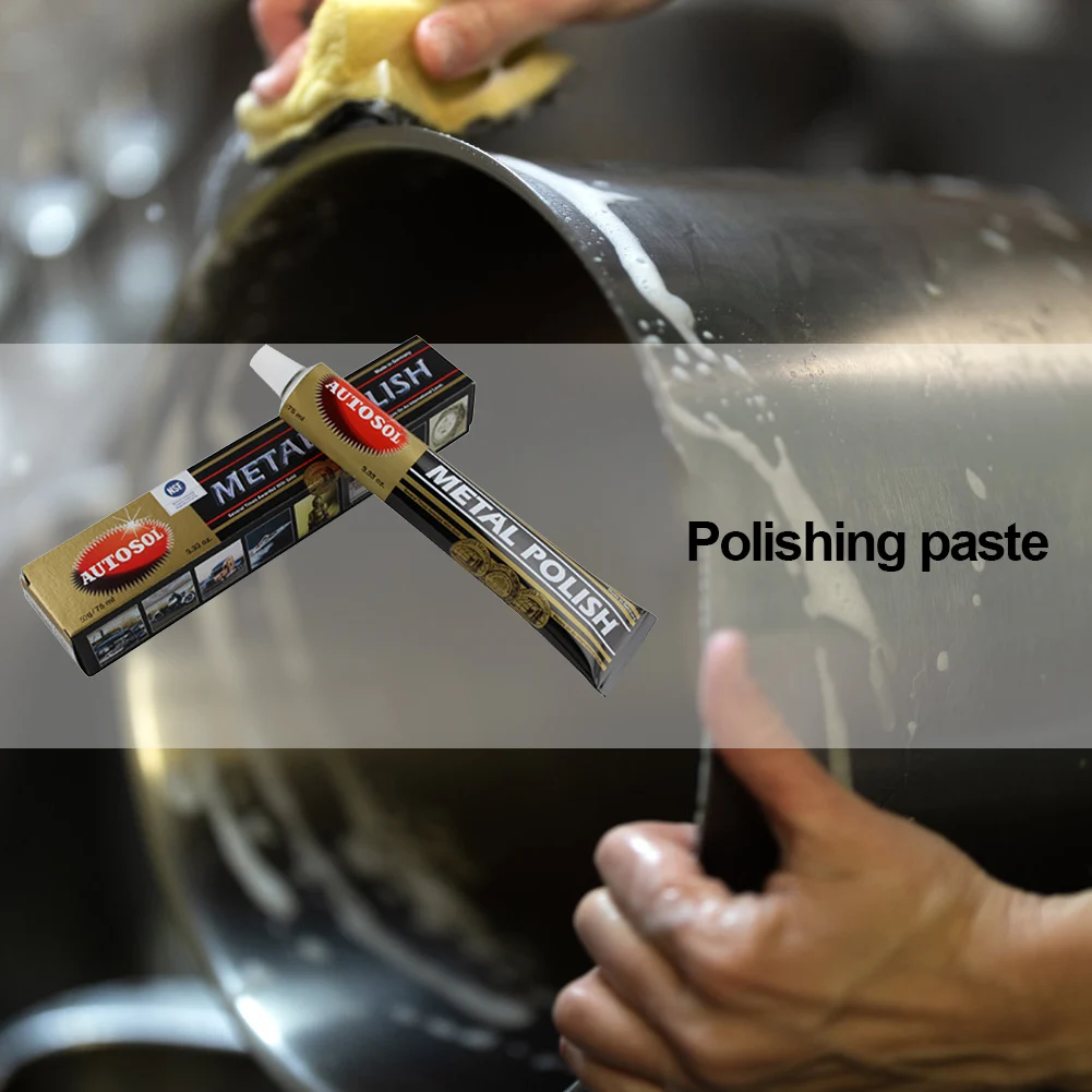 50/100g Metal Polishing Paste Brightening Metal Polish Cream Metal Polish Cleaner for Aluminum Stainless Steel Chrome and More