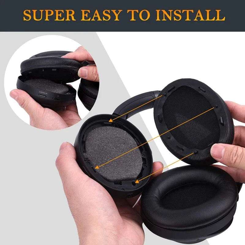 Professional WH1000XM3 Ear Pads Cushions Replacement - Earpads Compatible with Sony WH-1000XM3 Over-Ear Headphones with Soft Pro