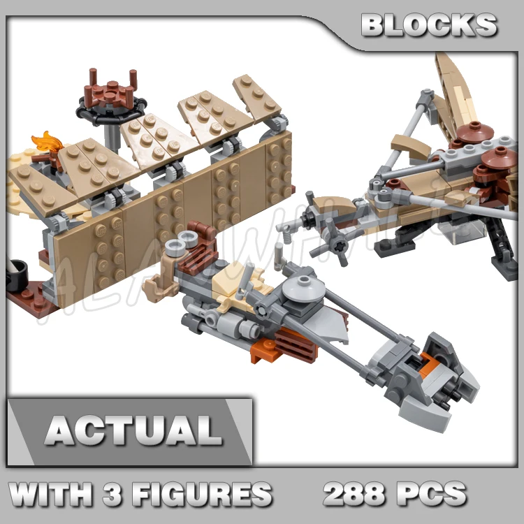 228 elementów Star Plan Ski Speeder kontra First Order Heavy Walker Fighters Dual Pack 11427 Klocki Konstrukcyjne Kompatybilne z Modelami