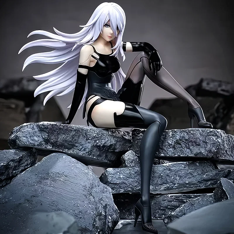 Hot Nier Automata A2 Sitting Position Game Figure Mechanical Lifeform Statue Collection Desktop Decoration Ornament Toys Gifts