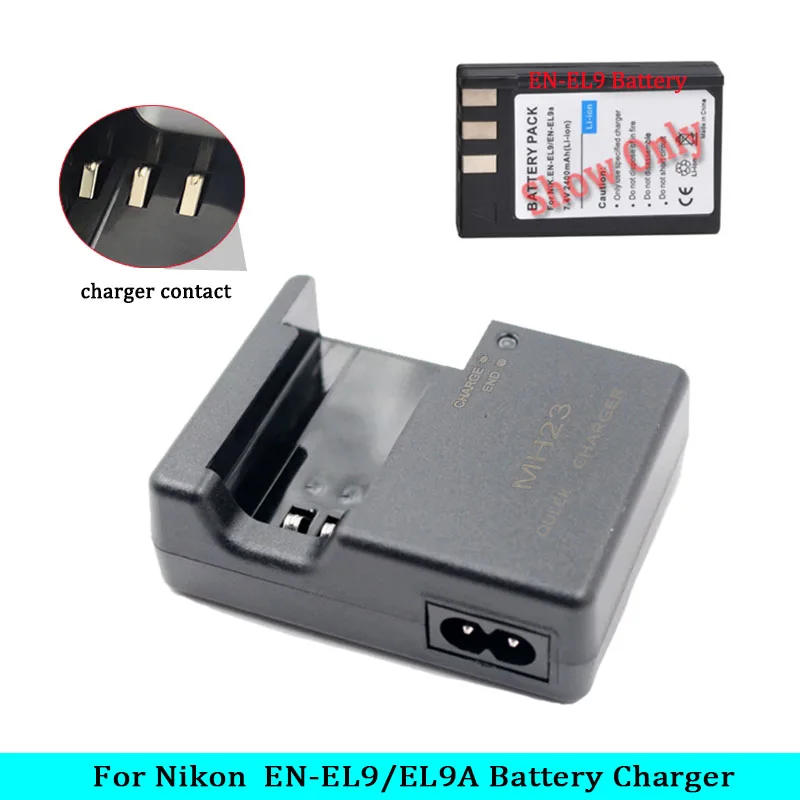 MH-23 Charger for Nikon En-EL9 EN-EL9A L Battery D5100;D5000;D3000;D700;D300;D100;D70;D70S;D60;D50;D40;D40X Camera MH23