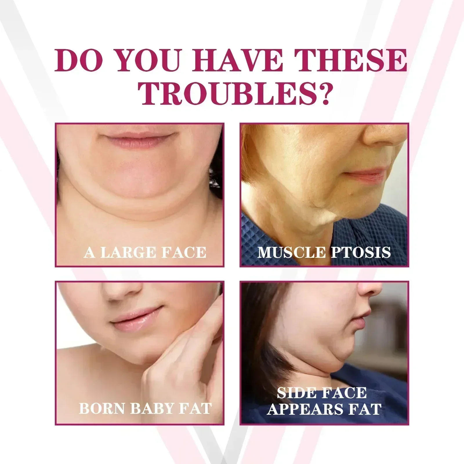 Double Chin V-Shape Face Lifting Face Cream Krim Kuruskan Muka Buang Lemak Dagu Fat Burning Anti-Aging Cosmetics