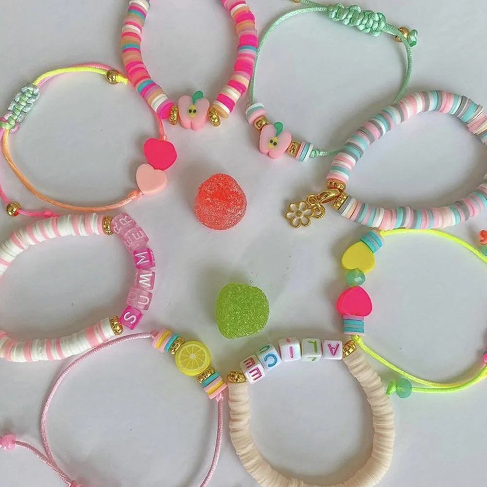 Box Exquisite Spacer Beads Polymer Clay DIY Jewelry Making Accessory Clay Bracelet Making Kit DIY Beads Jewelry Accessory