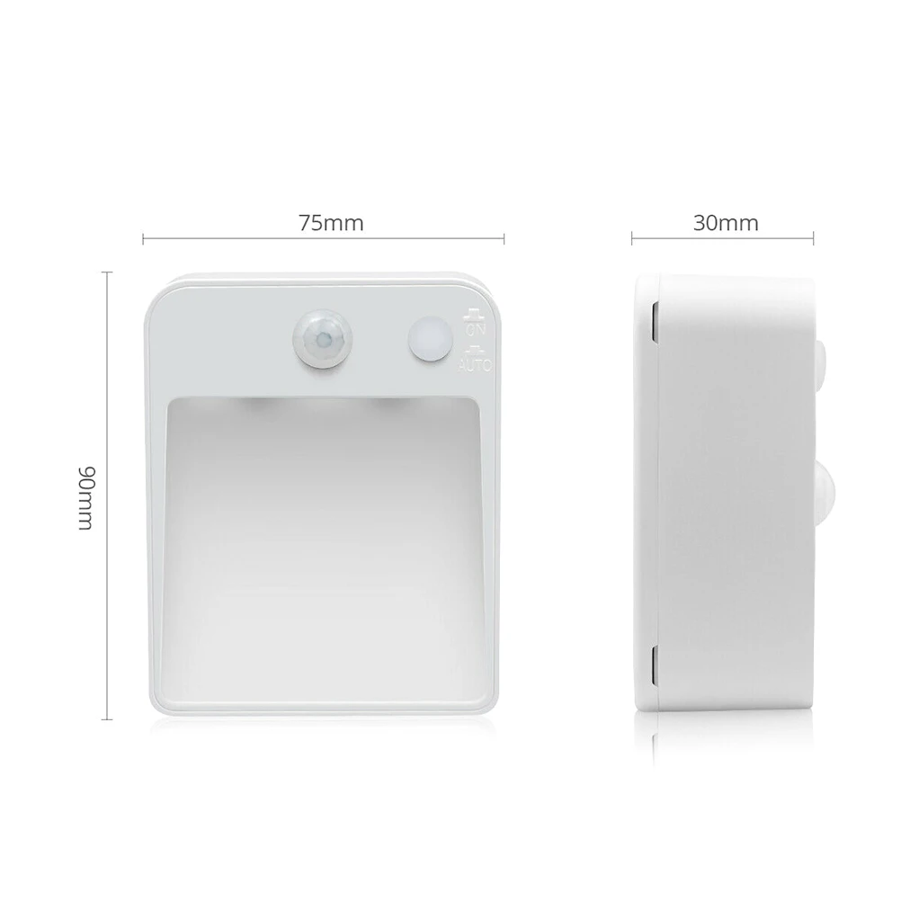 

2Pcs Infrared Sensing Night Light USB Charging Human Body Induction Corridor Stairway Bedroom Wardrobe Bookshelf Dawn Dark Clock