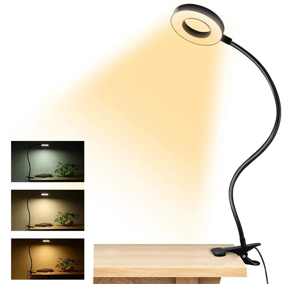 USB LED Eye Protection Book Night Light Regulowana lampka do czytania z 3-stopniowym ciepłym, chłodnym białym światłem dziennym do nocnego czytania