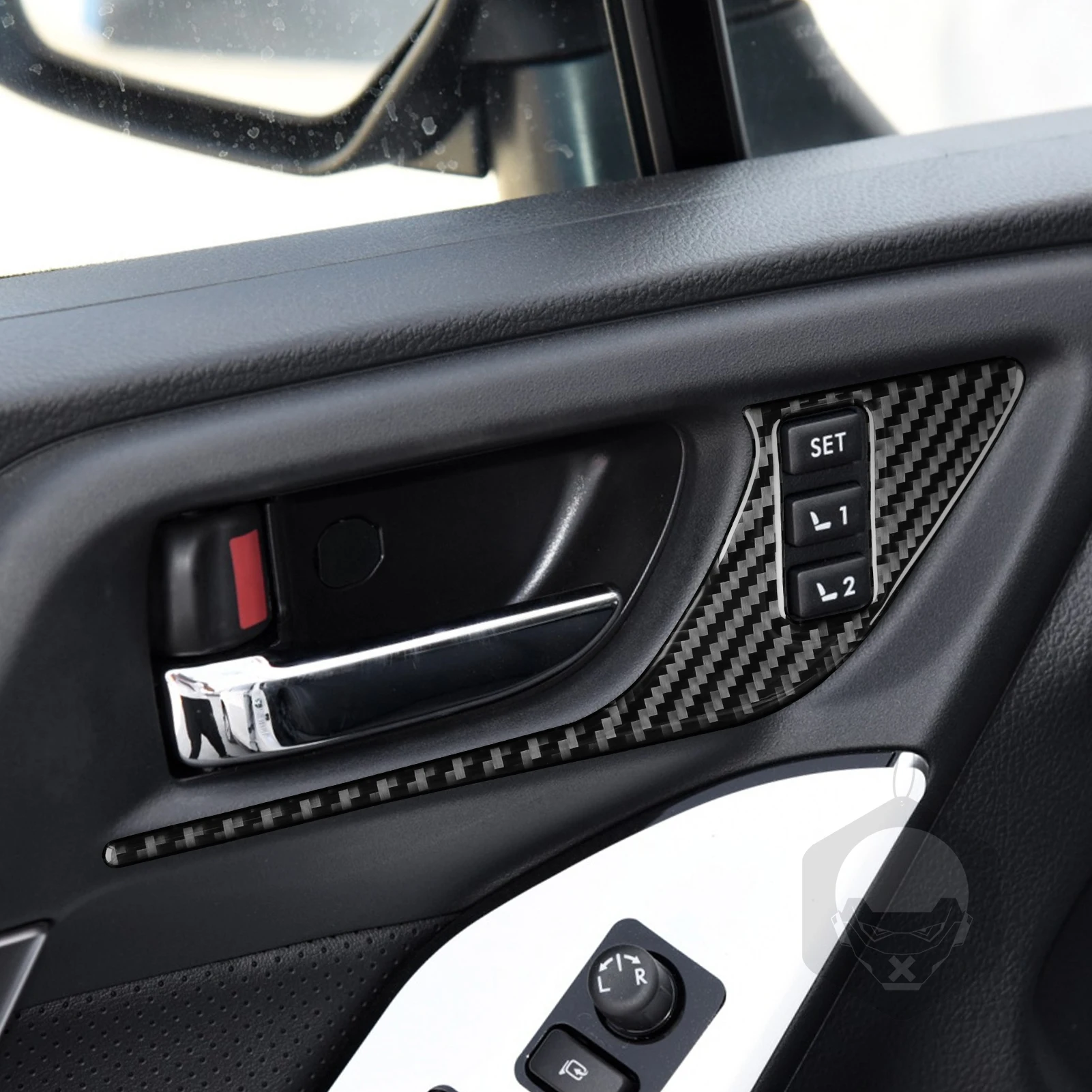 Real Carbon Fiber Car Accessories Door Handle Trim Cover Soft Sticker For Subaru Forester SJ 2013 2014 2015 2016 2017 2018