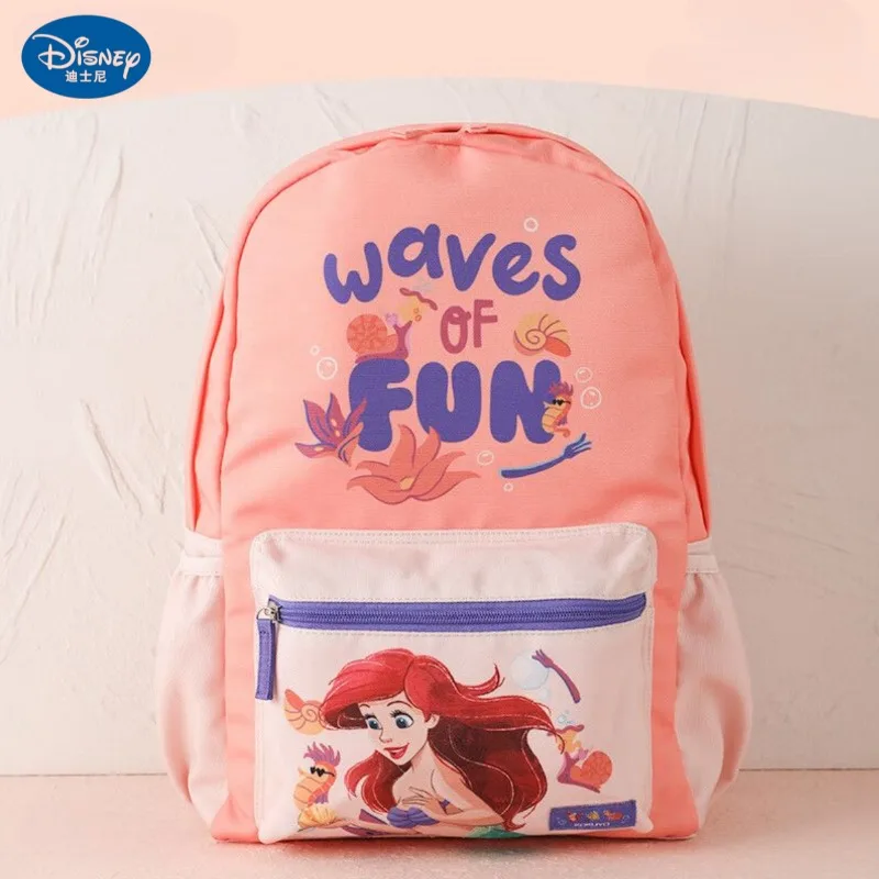 Disney Cinderella Ariel animation peripheral kawaii macaron color high-value large-capacity multifunctional student  backpack