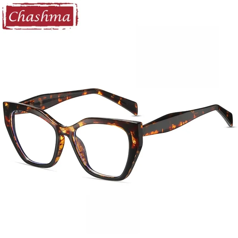 Chashma Fashion Female Glasses Sunglasses Frame Eyeglasses Optical Transparent Lens Designer TR90 Light Frames Women