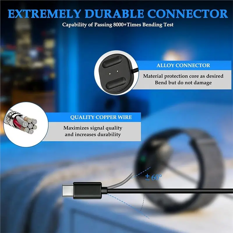 B76B Magnetic USB-C Charging Cable for RayBan Smart Glasses, Fast Secure Charging Accessory, for Smart Glasses