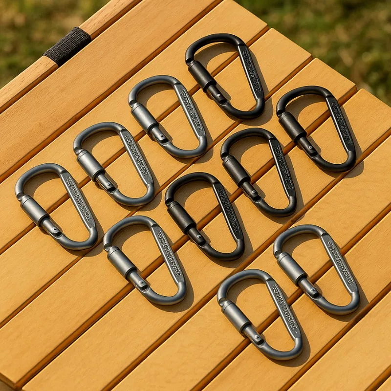 4-12 قطعة مشبك حلقة تسلق الثقيلة للمفاتيح التخييم التنزه بقاء والعتاد في الهواء الطلق التكتيكية سبائك الألومنيوم حلقة تسلق السنانير #3