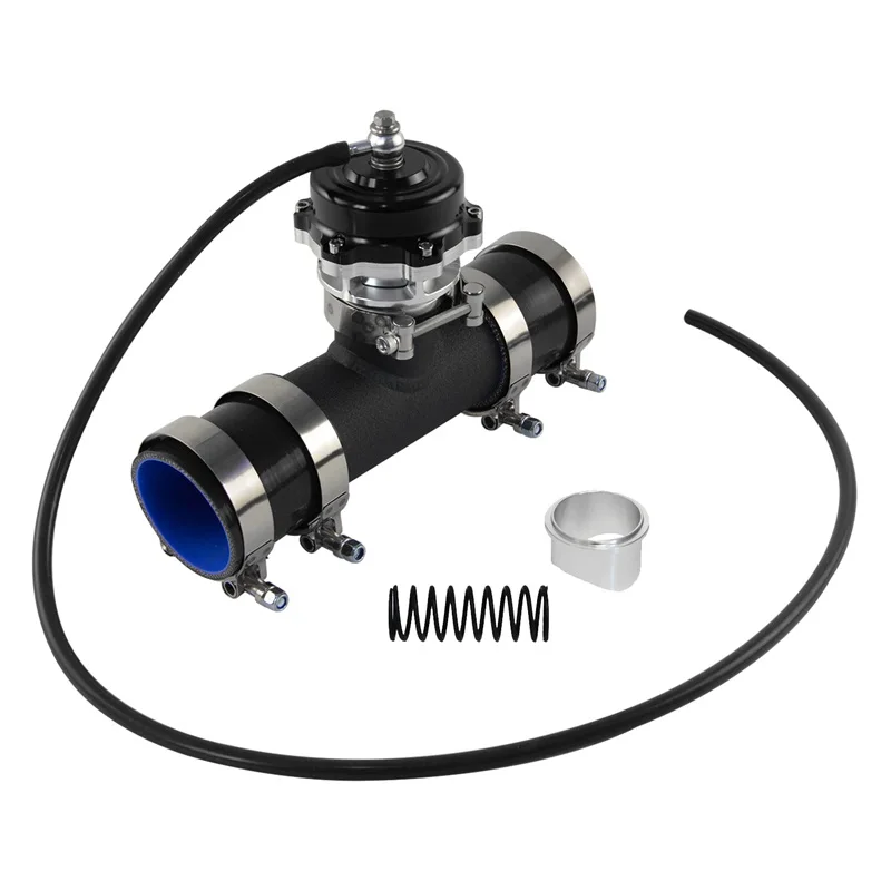 Turbo Blow Off Valve Black 50mm 35psi & BOV Adapter & Clamp & 2.5