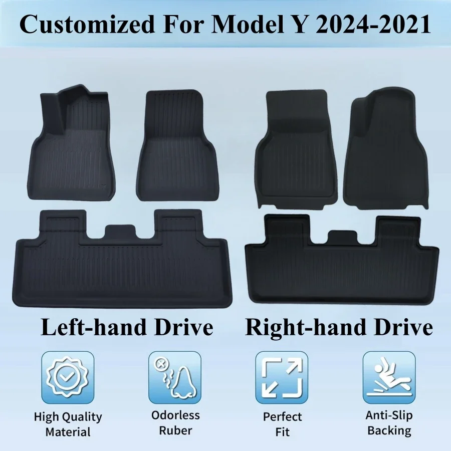 For Tesla Model Y 2023 2024 3D XPE Car Floor Mats LHD RHD Floor Liners Frunk Trunk Cargo Mat Seatback Cushion For Model Y