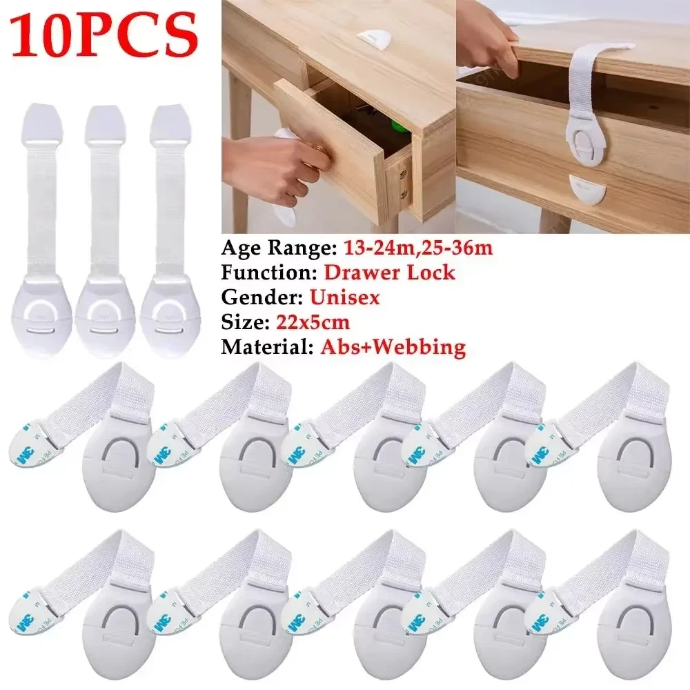 1-10pcs Kids Safety Cabinet Lock Baby Proof Security Protector Drawer Door Cabinet Lock Plastic Protection Children Safety Lock