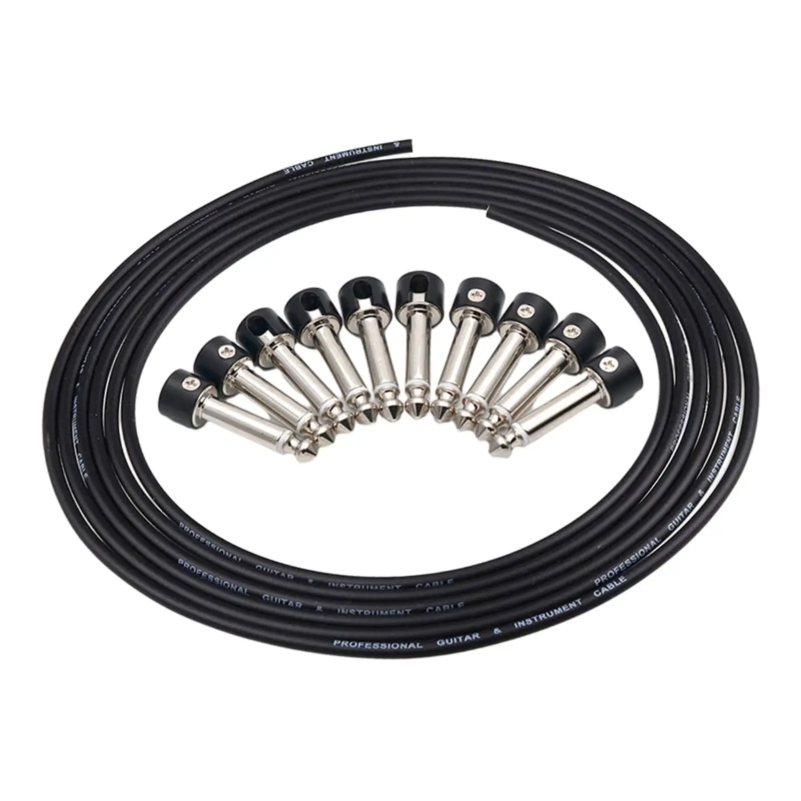 Solderless Guitar Pedal Cable Set 3 Meters 10ft Wire DIY Cable Cord