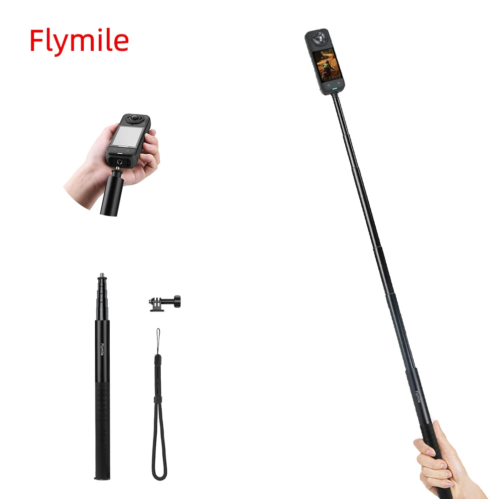

Невидимая палка для селфи 1,3 м для DJI Osmo 360/Insta360 X5 X4 X3, с винтом 1/4, панорамная стрельба, аксессуары для спортивных велосипедных видеоблогов