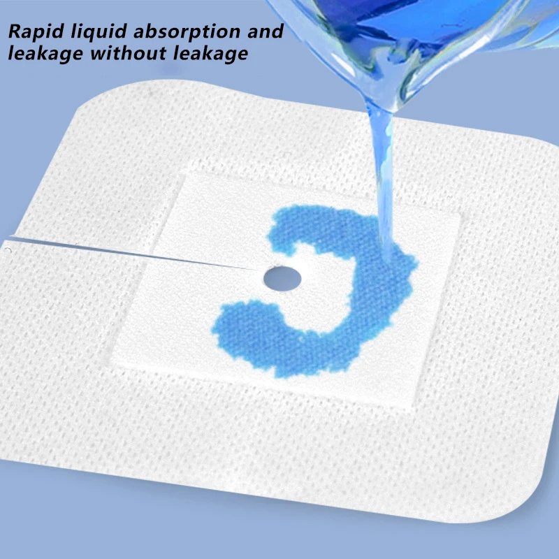 10/5 قطعة أنبوب الصرف الطبي معقمة تضميد الجروح غير المنسوجة التصحيح مع ثقب لتثبيت القسطرة البولية الكلوية