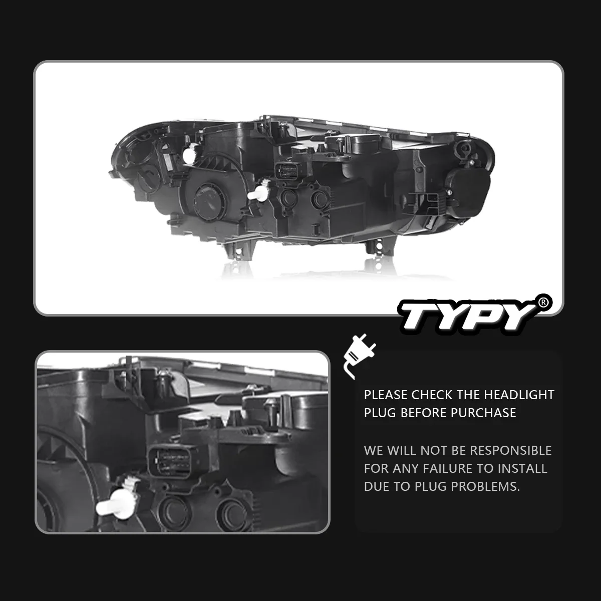 

TYPY Car For BMW X1 F48 F49 LED Headlight 2016-2019 Upgrade Modified New DRL Dynamic Turn Signal LED Headlight Auto Accessories
