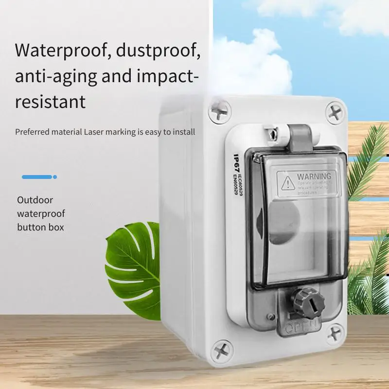 Button Box Switch Control Box Emergency Stop Single Hole Three Holes One Plastic Four Holes Two Holes IP67 Without Buttons