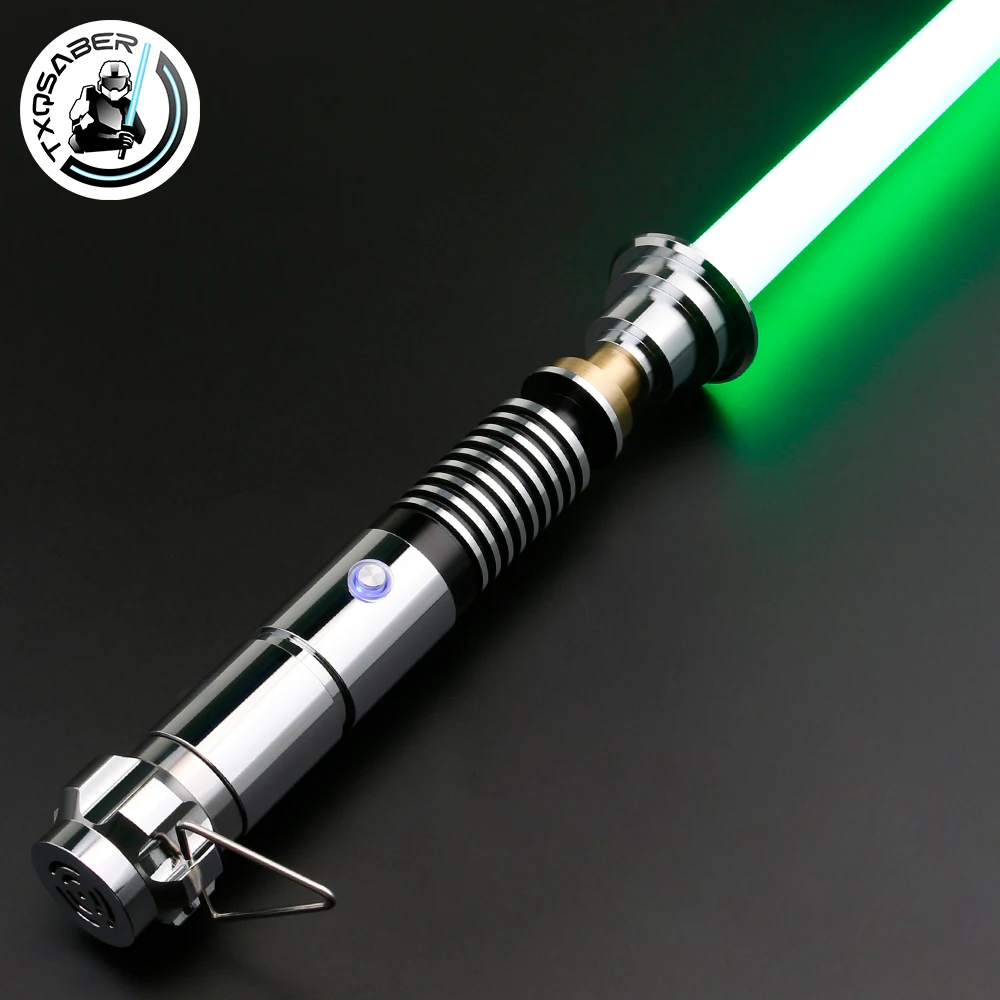 TXQSABER Luke Lightsaber Skywalker Neo Pixel Smooth Swing Laser Sword 16 Soundfonts Błyszczący metalowy uchwyt Blaster Replika zabawki dla dzieci