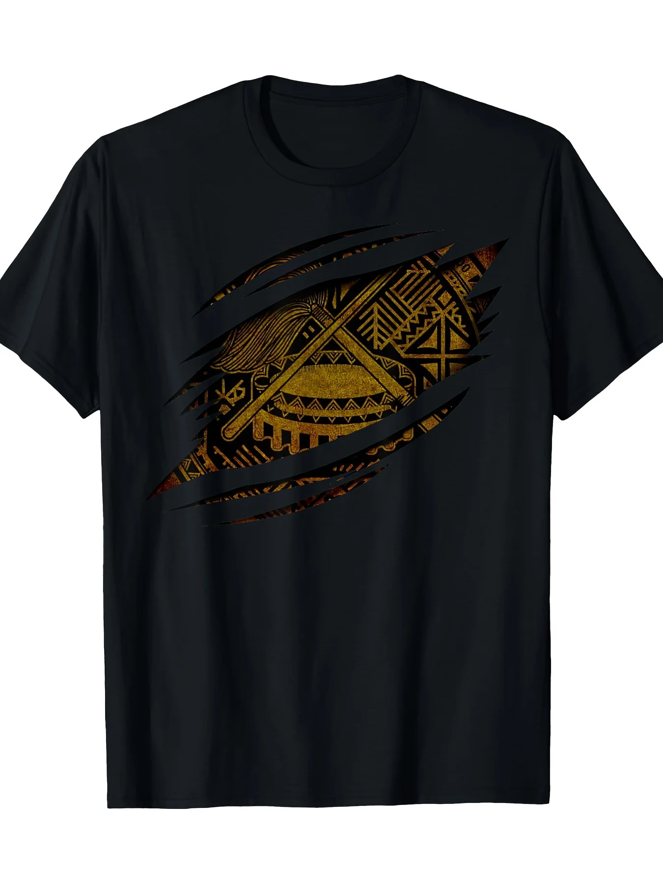 

Чувство дизайна: 100% хлопок, гофрированная футболка с печатью Самоа, рубашка/футболка в стиле ретро Самоа-200 г