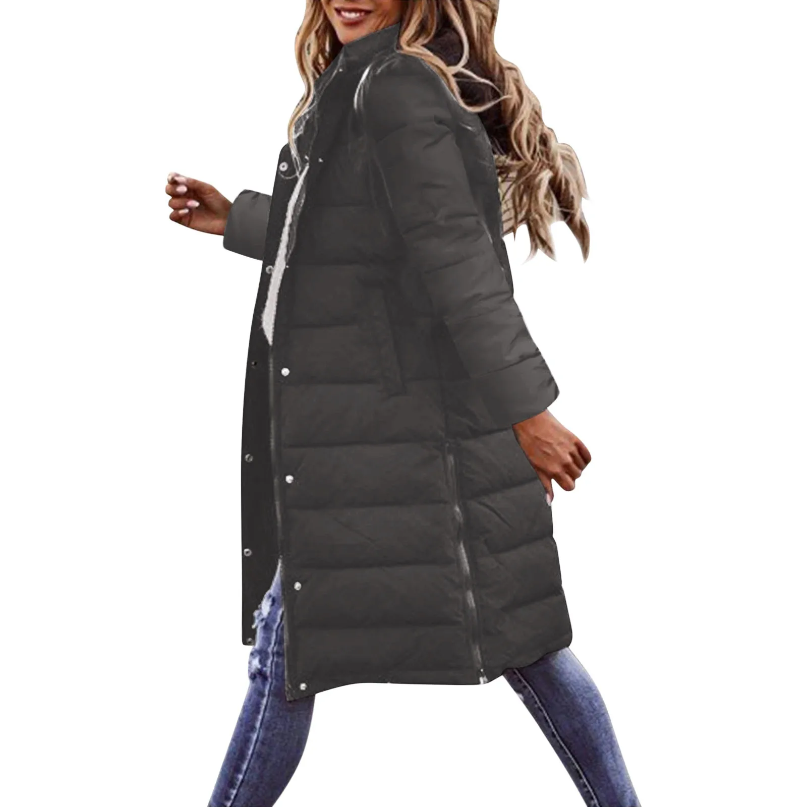 Long Jacket Women's Down Vest With Hood Winter Warm Long Vest Sleeveless Long Quilted Vest Lightweight Winter Jacket Down