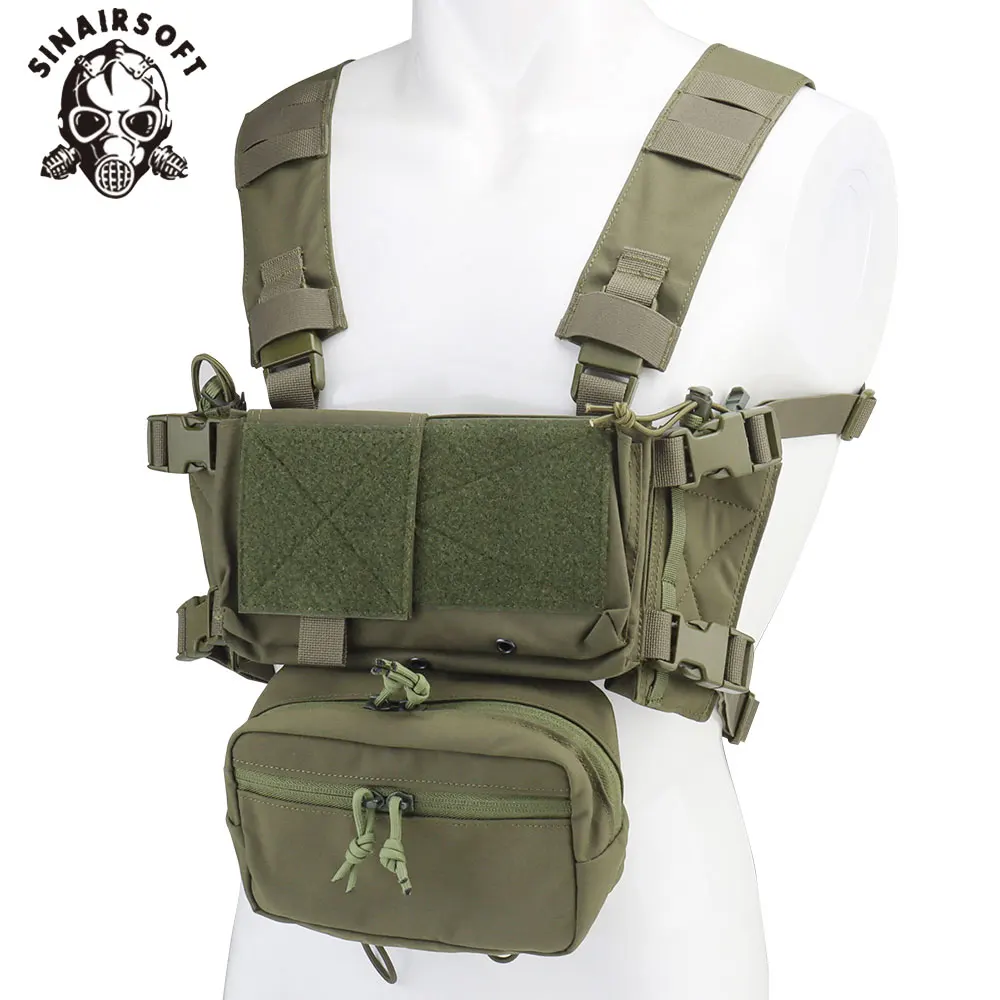 

Tactics MK4 Chest Rig Охотничий жилет Настройка Micro Fight Шасси Полуоткидная винтовка 9 мм Вставка для журналов Радио Мешок Мульти-камуфляж